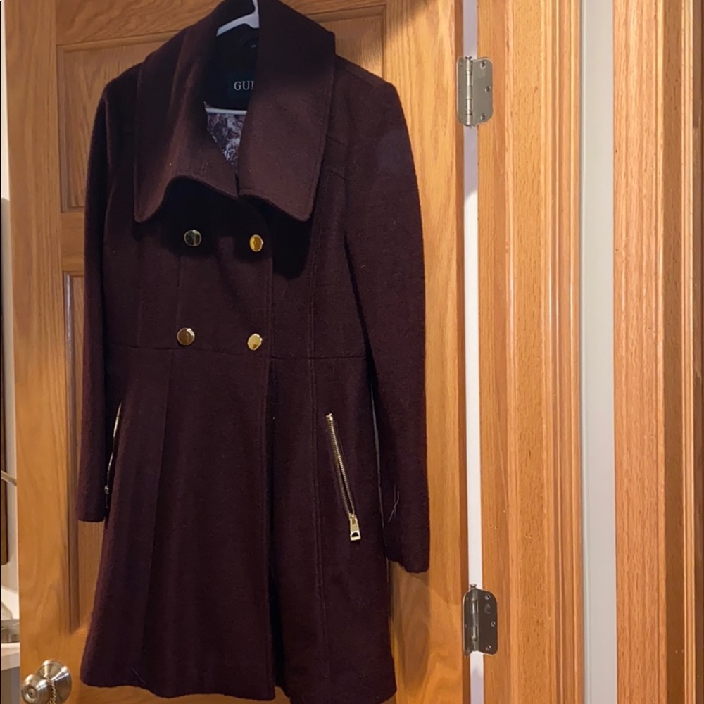 Maroon guess coat